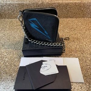 COPY - Men's Prada Lightening Bolt Chain Wallet